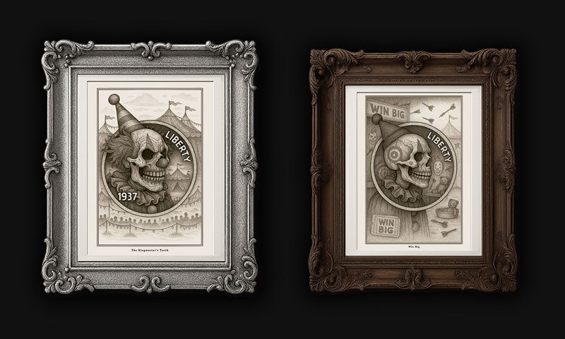 The Last Clown Prints:

Painted breath and broken laughter, etched forever on the Buffalo Nickel.