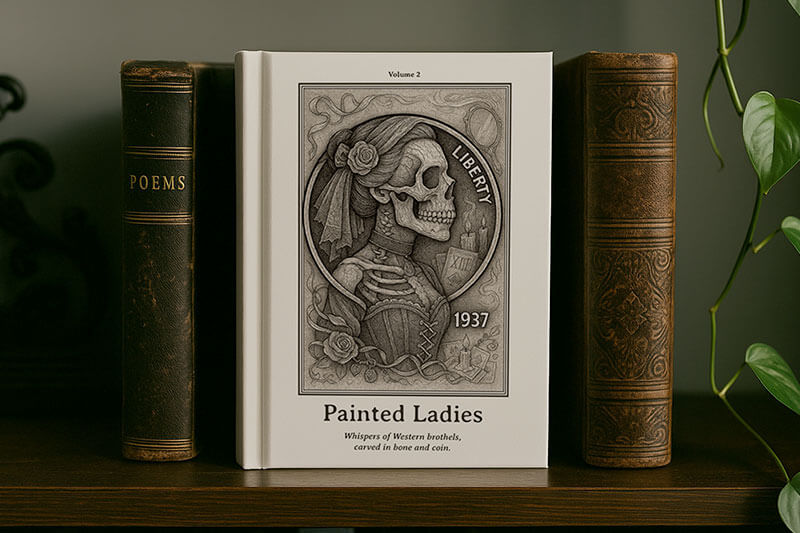 Painted Ladies Prints:

Whispers of Western brothels, carved in bone and coin.